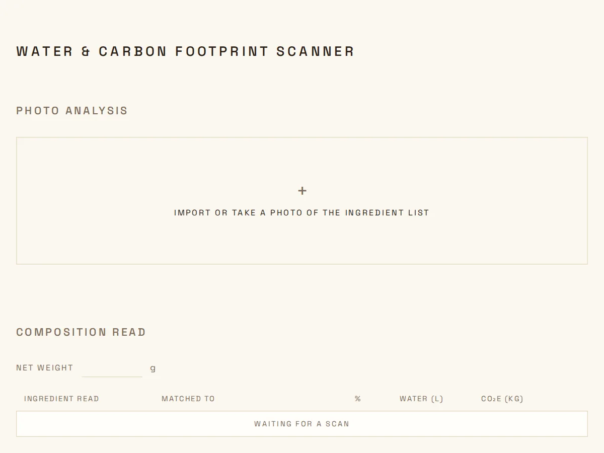 Figure 1. The report before a scan.